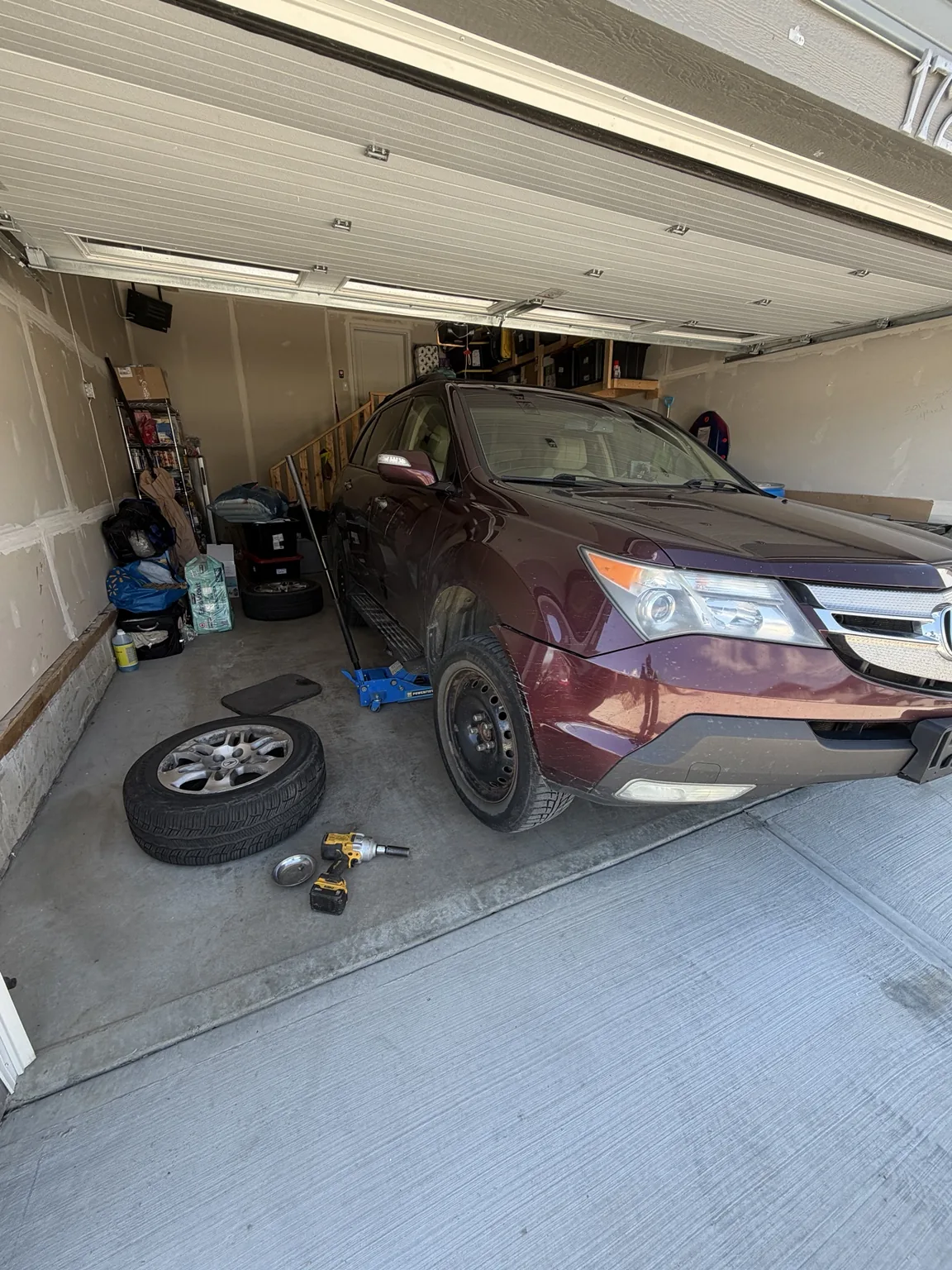 Seasonal Tire Swap on an Acura MDX in West Edmonton