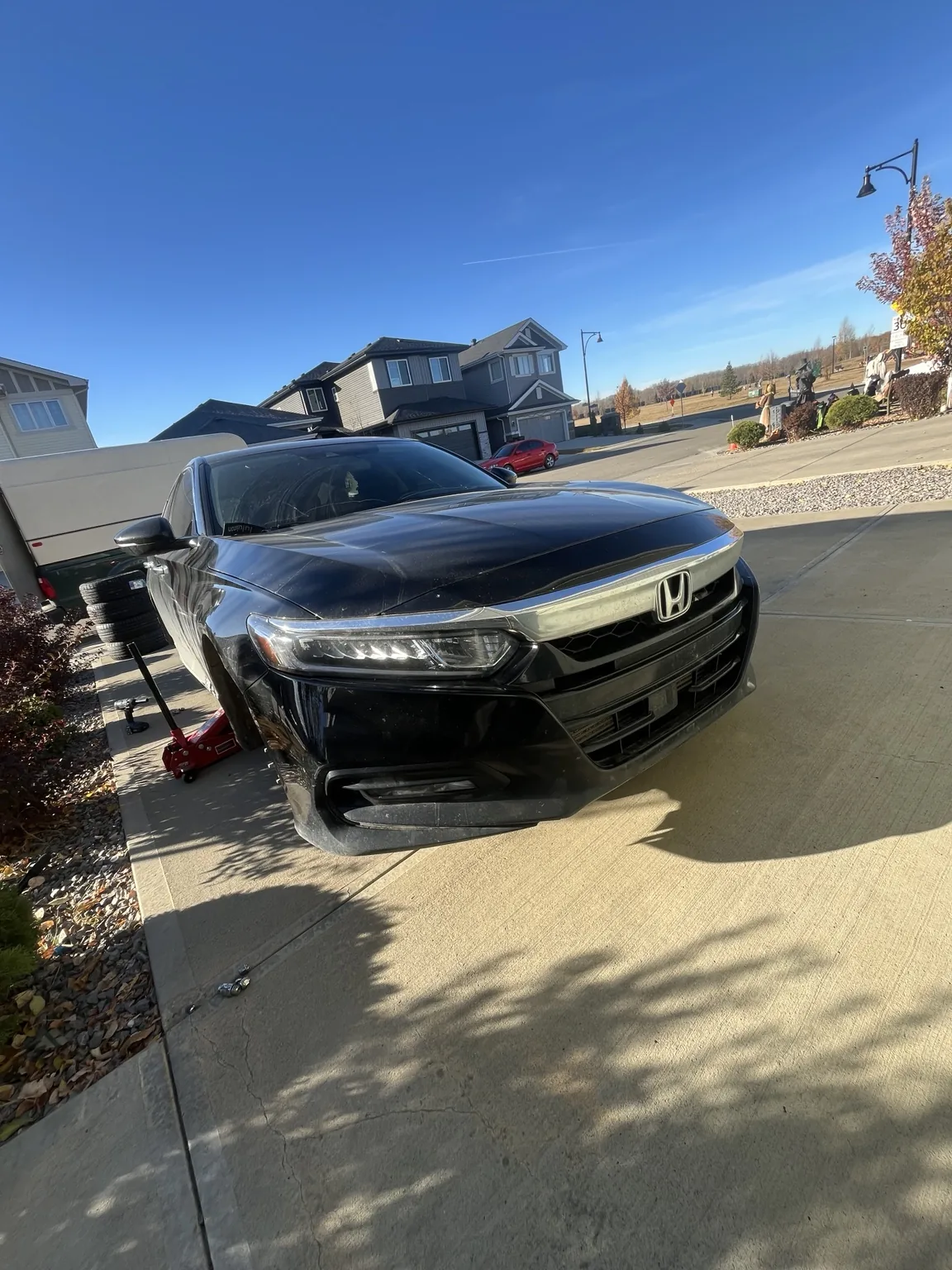 Brand new tire supplied and installed at home for Honda Accord in Edmonton by Dama Mobile Tire Shop