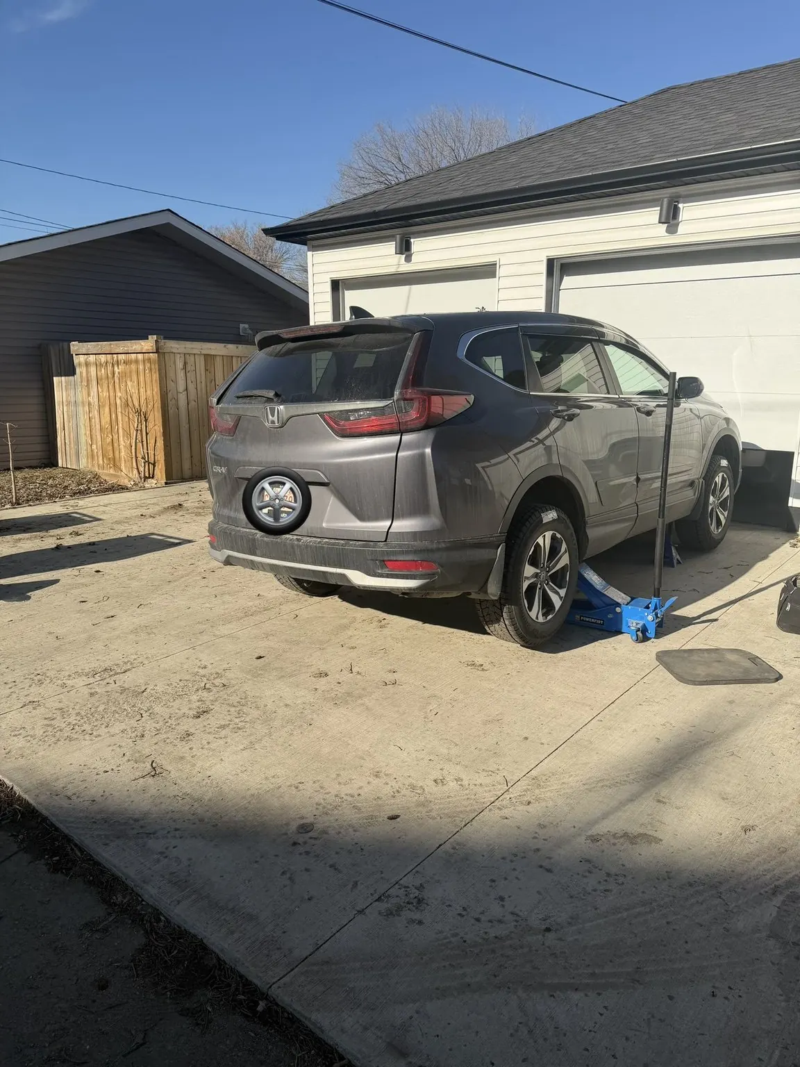 Dual Tire Puncture Repair on Honda CR-V Near West Edmonton Mall