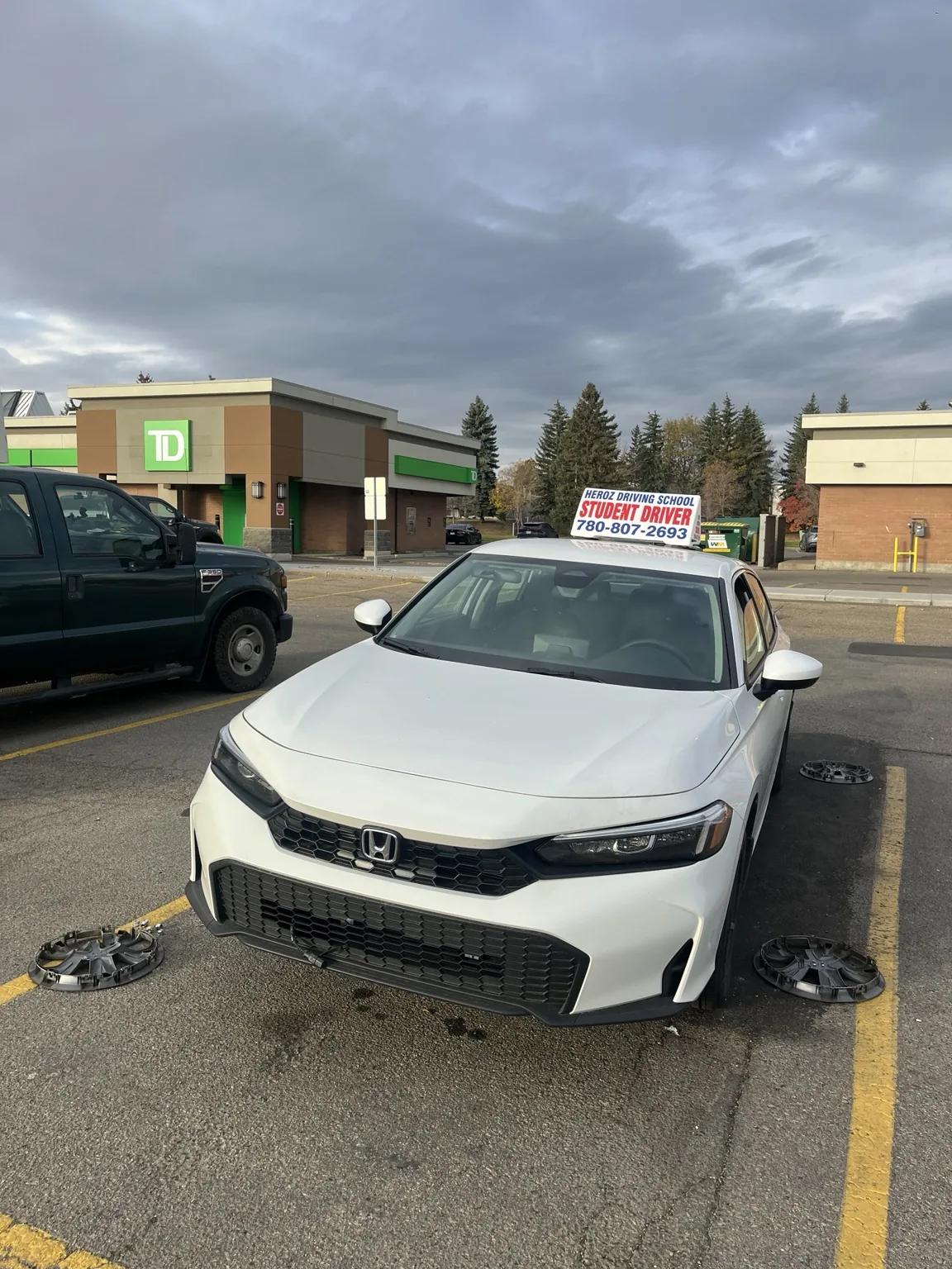 Four tire changeover for Honda Civic in Edmonton by Dama Mobile Tire Shop