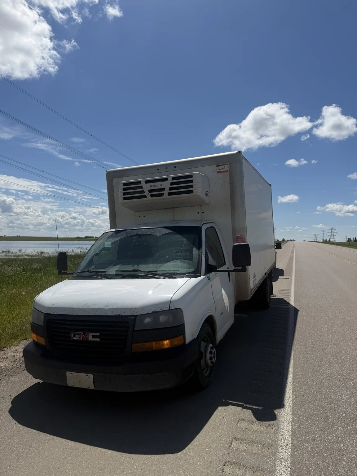 Roadside Blown Tire Replacement for GMC 3500 Cube Van in Fort Saskatchewan