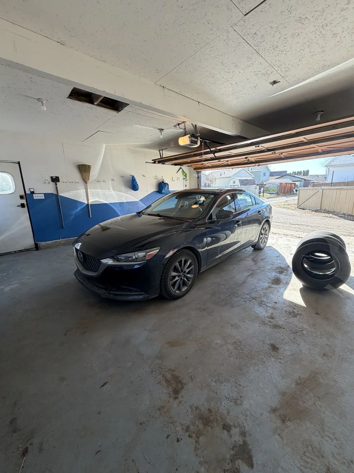Home service tire changeover and wheel balancing for Mazda 6 in Edmonton by Dama Mobile Tire Shop