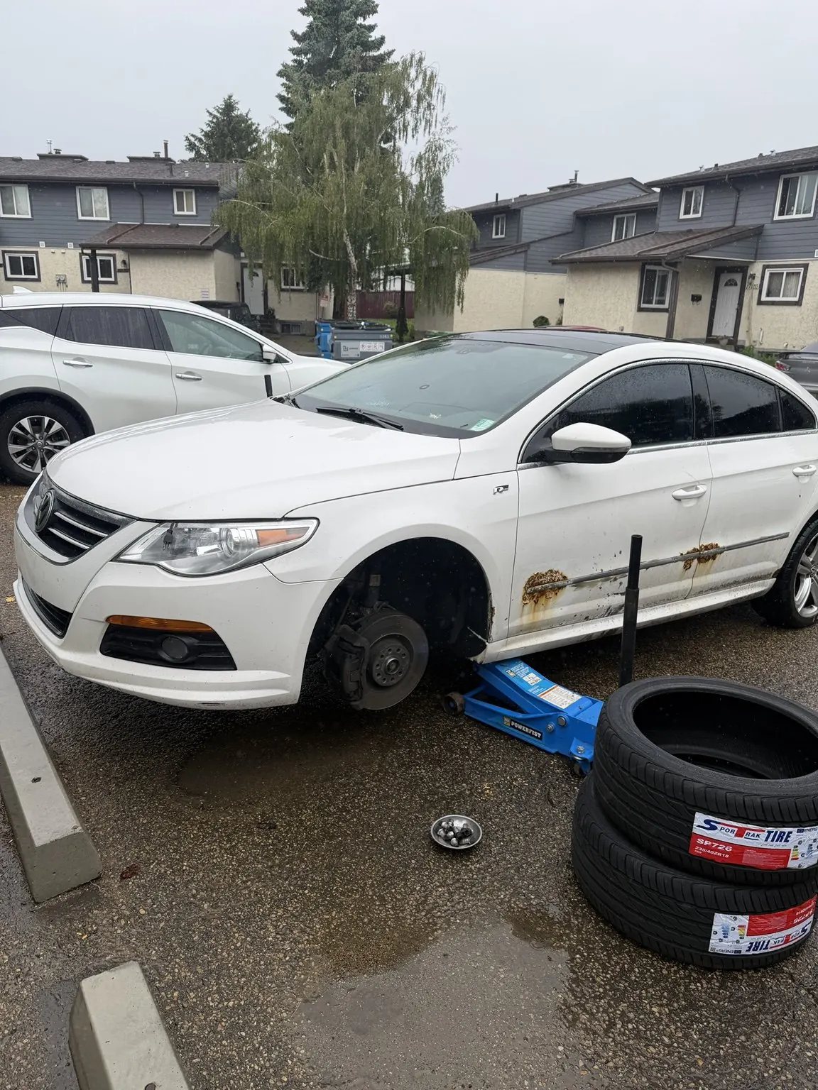Two Matching Tires Delivered and Installed on Volkswagen Passat CC in Edmonton photo