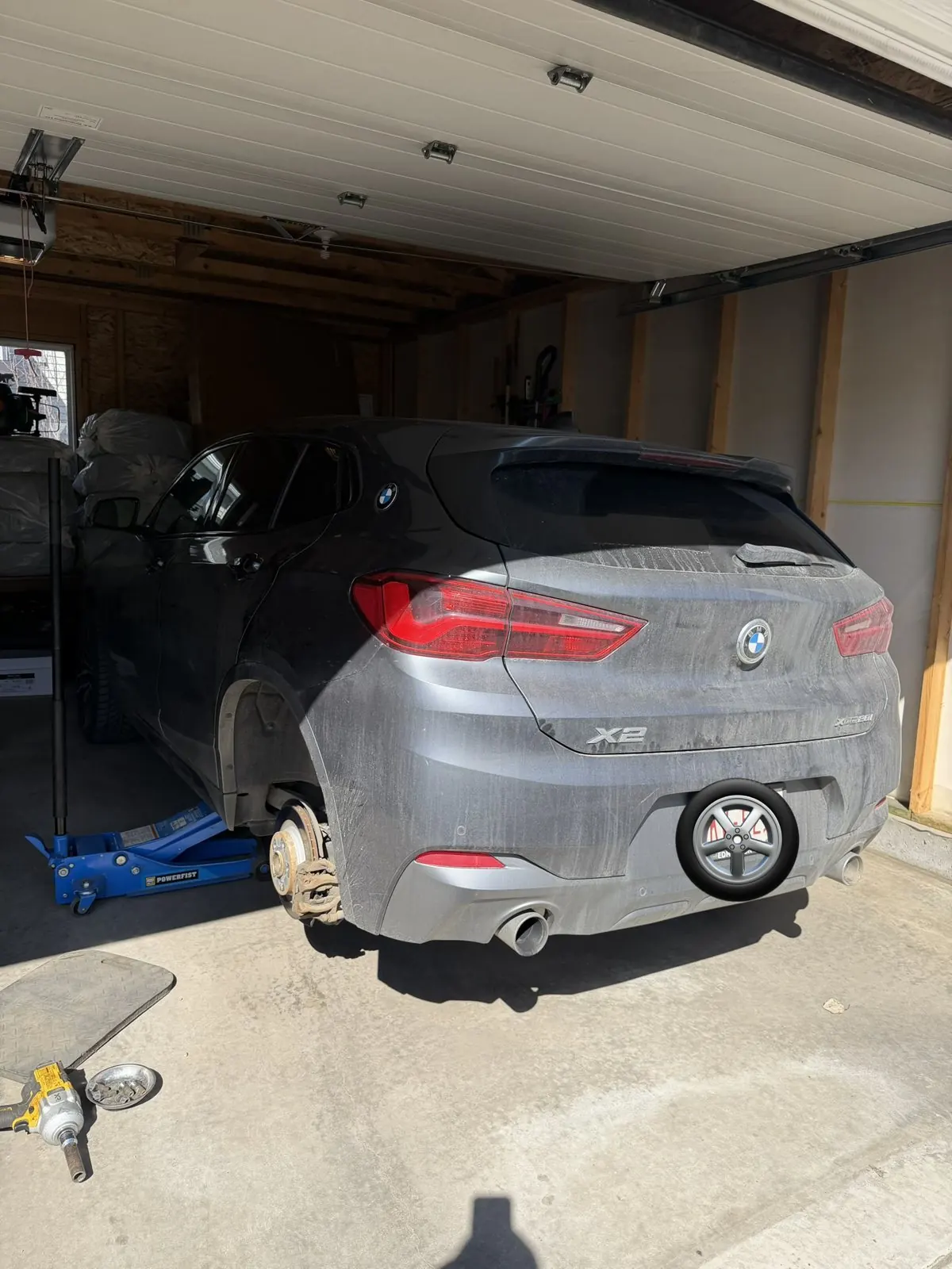 Mobile Tire Repair on BMW X2 in South Edmonton