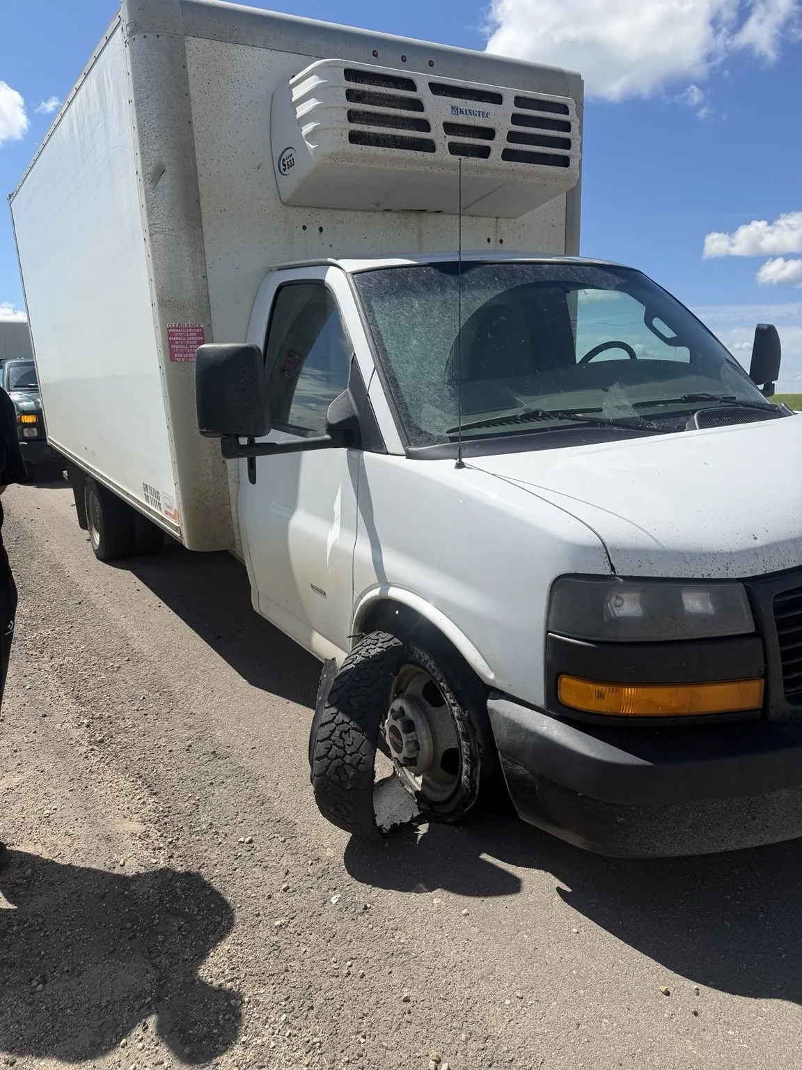 Emergency Roadside Tire Replacement for GMC Cube Van on Sturgeon Road photo