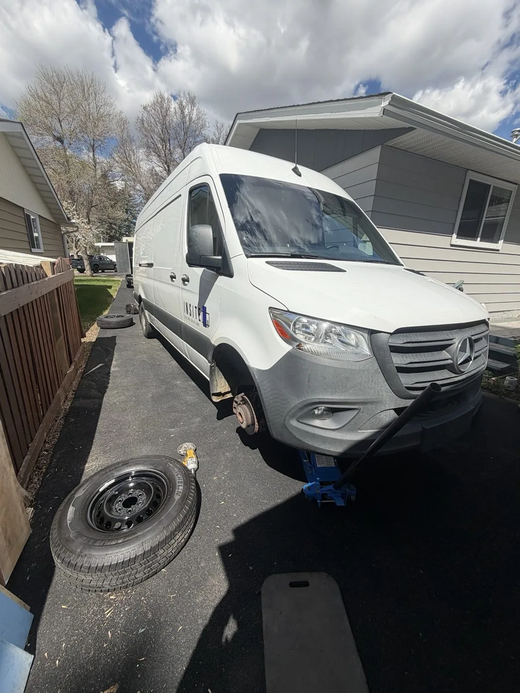 Seasonal tire swap and TPMS relearn for Mercedes-Benz Sprinter Van 2500 in St. Albert